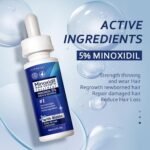 Minoxidil for Men Liquid Solution, Minoxidil for Women Hair Growth Serum, 5% Minoxidil Serum for Stronger Roots & Thicker, Fuller Hair (4 FL OZ, 2PCS-Dropper) - Image 4