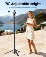 UBeesize 70" Auto-Open Magnetic Tripod for iPhone, MagSafe Selfie Stick with Remote, Portable Phone Stand for Recording, Travel and Vlogging, Compatible with iPhone/Android (Black) - Image 5