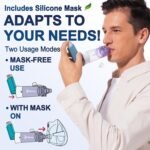 Inhaler Spacer for Adults, Nessi OTC Spacer, Spacer for Inhaler with Silicone Mask, Anti-Static Chamber & Exhalation Valve, Easy to Use & Clean - Image 5