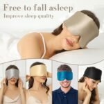 SECZIPE 100% Mulberry Silk Sleep Mask Eye Mask for Women Man with Adjustable Band, for Side Sleeper Blackout Sleep Mask for Travel Rest and Office Large Size (Taupe) - Image 7