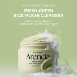 Arencia Korean Rice Mochi Face Cleanser - Face Wash, Gentle Scrub All in One for Deep Cleansing, Moisturizing, Pore Minimizing with Rice Water & Green Tea (4.23oz) - Image 3