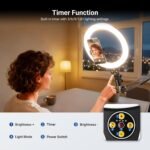 NEEWER Entry Level Version 10.5" 10W Ring Light with 46"-63" Stand, Overhead Phone Holder Mount Compatible with iPhone, Bi Color LED Selfie Lighting CRI85+ for TikTok Video Recording Streaming, N44 - Image 5