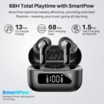 TOZO Hybrid Active Noise Cancelling in Ear Wireless Earbuds, 68H Playtime | 6 Mics AI Clear Calls, LED Display, 32 Preset EQs App, Bluetooth 5.3 Headphones, IPX8 Waterproof, Comfort Fit Ear Buds Black - Image 5