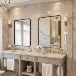 30"x22" Bathroom Vanity Mirror for Wall Aluminum Framed Farmhouse Rectangle | Anti-Rust, HD Reflection Anti-Desilvering, Distortion Free, Tempered and Shatter-Proof Wall Mounted Mirror, Black - Image 3