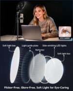 Desk Ring Light with Stand for Computer, 30 Modes Video Conference Lighting | Adjustable Desk Light for Video Recording, Zoom Lighting for Computer, Webcam, Podcast, Calls, Home Office, CRI 97.8 - Image 5