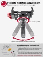 Bike Phone Mount Holder, Aluminum Motorcycle Phone Mount, Handlebar Mounted Cell Phone Holder for Bike, 360° Rotation, Universal Bicycle Phone Mount for 4.5-7 Inch Phones - Image 7