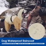 Nanaki Waterproof Dog Raincoat with Harness-Full Body Dog Raincoats Outdoor | For Rainy Days,Hiking Camping,Reflective Safety Strips,Full-Body Protection,Easy On/Off,Detachable&adjustable Hood,Breathable - Image 3