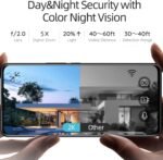 Rraycom 5G/2.4G Security Cameras Wireless Outdoor,4Pack Cameras System | 2K Battery Powered AI Motion Detection Siren Alarm, Color Night Vision, 2-Way Talk, Waterproof, Works w/Alexa, Cloud/SD - Image 8