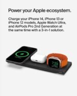 Belkin MagSafe 3 in 1 Wireless Charging Pad, Fast Charging Station | Apple Watch, iPhone 17/16/15/14 Series, AirPods compatible, multi-device MagSafe charging station, Magnetic - Image 5