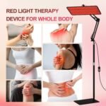 Morfone Red Light Therapy for Body Face Tri-Wavelength 660nm, 850nm, 940nm | LED Infrared Light Therapy Lamp Panel with Adjustable Stand Protective Glasses, Home Use, Gift for Women Girl, Black L - Image 5
