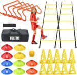 Agility Ladder & Speed Hurdles Soccer Training Equipment Kit Football Training| Footwork Drills | Cones Goalkeeper Practice Equipment for Kids Youth Adult - Image 2