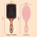 Wet Brush Paddle Hair Brush, Traditional Wood- Ultra-Soft IntelliFlex Detangling Bristles with AquaVent Design For Spreading Hair Treatments Evenly - Pain-Free Hair Brush For Women & Men - Image 6