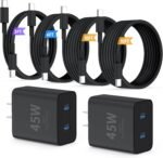 QZIIW Super Fast Samsung Charger Type C,45W Dual Port USB C Fast Charger | Extra Long 60W 3/6/10/10FT USB C Cable - [2-Pack]PD Quick Charging 3.0 For Samsung Galaxy S26 S25 Ultra/S24+/S23 iPhone 17 16 - Image 2