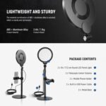 NEEWER Basics 2 Pack 7" Desktop Ring Lights for Video Recording, 10W Dimmable Full Screen Key Lighting with Desk Stands & Phone Holders for iPhone Computer Laptop Vlog Streaming Video Conference, R06 - Image 9