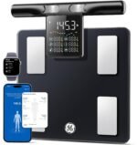 GE Smart Scale for Body Fat with BMI Muscle Mass, 5.3-inch Handle Display | 8-Electrode Weight Scale, Full Body Composition Analysis, for Bathroom and Gym, 50+ Metrics, Bluetooth App Sync, Black - Image 2