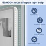 STARLEAD 24"x32" LED Bathroom Mirror with Bluetooth Speaker | 3 Color Temperature, Stepless Dimming, Anti-Fog, Touch Control, Vertical or Horizontal - Image 6
