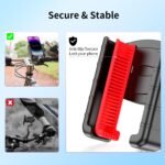 Bike Phone Holder, Handlebar Mount for Motorcycle, Scooter, Mountain, Ebike | Anti-Shake, 360° Rotation, Quick Lock, Secure Clamp for 4.5-7.0" Phones, Cell Phone Mount for Bicycle, E-Scooter, Motorbike - Image 5