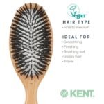 Kent V07 Vegan Boar Bristle Hair Brush, Large Organic Hair Brush for Smoothing and Boosting Shine, Eco Friendly Paddle Brush Ideal for All Hair Types - Image 6