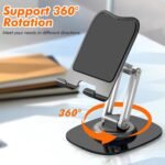 Metal Phone Stand, Adjustable Foldable Cell Phone Stand Holder for Desk - Image 3