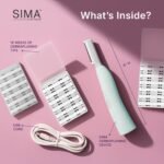 SPA SCIENCES - SIMA Patented Dermaplane Razor for Women Face | Painless 2-in-1 Facial Exfoliation & Peach Fuzz Hair Removal, Anti-Aging, 3 Speeds, Rechargeable, 19 Weeks Treatment - Image 7