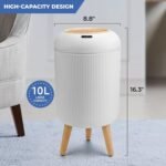Pukomc Smart Sensor Wastebasket, Convenient and Hygienic Easy to Use | Technology Sensor Waterproof Wastebasket Plastic Trash Can for Kitchen, Bathroom, Bedroom, Living Room, Office and Outdoor - Image 6