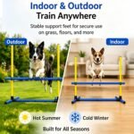 Dog Agility Hurdle, 2 Jump Bar Sets Indoor Outdoor Backyard Train - Image 3