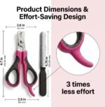 Tpotato Cat Nail Clipper with Nail File,Stainless Steel Cat Nail Trimmer for Indoor Cats,Professional Kitten Nail Clipper for Small Large Adult Cats Claws and Toenail - Image 3