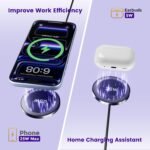 MagSafe 25W Wireless Charger for Apple Magnetic Fast Charging Pad | Compatible for iPhone 17 17e 16 16e 15 14 13 12 Pro Max - AirPods-Slim Portable for Travel Bedside Office - 2 Pack, Black - Image 10