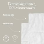 Cliganic Clean Face Towels XL, Disposable, Ultra-Absorbent, Hypoallergenic & Soft - Makeup Remover Dry Wipes, Pamper Your Face, Feel Fresh & Radiant, Hygienic Towelettes, for All Skin Types (50 Ct) - Image 6