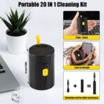 walrfid Laptop Phone Screen Cleaner Kit, Computer Keyboard Brush Cleaning Spray for iPhone AirPods MacBook iPad, 20-in-1 Electronic Device Clean Tool for Camera Earbud Car Screens (Black) - Image 7
