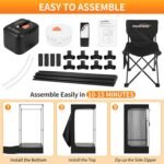 Portable Sauna Box for Home, 36"×36"×70.8" Personal Steam Sauna Tent, Black | 1200W 3L Steamer, Double Large Windows, 9 Heat Levels, 10–60 Min Timer & Remote, Multi-Layer Full-Body Sauna Tent - Image 6