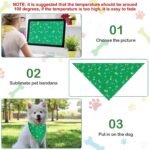 30 Pcs Dog Bandanas Bulk Sublimation Plain Bandanas Bulk for Christmas Birthday Doggy Heat Transfer Triangle Scarf Washable Adjustable for Small Medium Large Pets Dogs(L) - Image 4