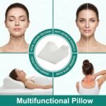 Facial Surgery Recovery Pillow Back Sleeper Wedge Pillow for Facelift & Rhinoplasty Recovery,Memory Foam Support Back Sleeping Training Pillows Suit for After Neck Surgery Hair Transplant or Nose Job - Image 7
