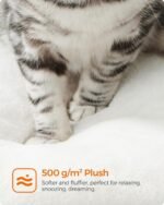 Feandrea Cat Tree, 56.3-Inch Modern Cat Tower, Multi-Level Plush Condo with Scratching Posts, Hammock, Washable Cushion, Heather Greige UPCT164G01 - Image 5