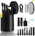 walrfid Laptop Phone Screen Cleaner Kit, Computer Keyboard Brush Cleaning Spray for iPhone AirPods MacBook iPad, 20-in-1 Electronic Device Clean Tool for Camera Earbud Car Screens (Black) - Image 2