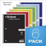Oxford Spiral Notebook 6 Pack, 1 Subject, College Ruled Paper, 8 x 10-1/2 Inch, Color Assortment Design May Vary (65007) - Image 7