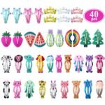 Hair Clips for Girls, Funtopia 100Pcs Snap Barrettes for Kids Teens Women | Colorful Metal Snap Hair Clips, 2 Inch Barrettes Cute Candy Color, Non-Slip Hair Accessories Cartoon Hair Pins (Animal Stars) - Image 8