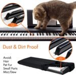 88 Keys Piano Keyboard Dust Cover, Music Dirt Proof Stretchy Electronic Keyboard Cover With Durable Elastic & Cord Lock Must Have Piano Accessories - Image 5