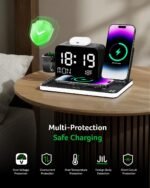 Acer Gadget 7-in-1 Wireless Charging Station Charger Stand for Multiple Devices for Apple - iPhone 17 16 15 14 13 12 Pro Max Apple Watch Airpods, Wireless iPhone Charger Station with Bluetooth TimeSyn - Image 6