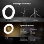NEEWER Basic 5" Ring Light for Video Conference Lighting, Clip on Light Kit with Desk Tripod Stand for Monitor Laptop Computer Zoom Call Live Streaming Remote Working Learning Video Recording, BR60 - Image 9