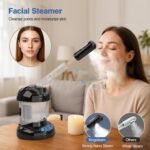 2 in 1 Hair Steamer for Natural Hair & Ozone Facial Steamer | 2-in-1 hair and facial steamer for deep conditioning natural hair and daily skincare,for Personal Care Use at Home or Salon - Image 5