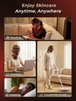 7-in-1 Red Light Therapy for Face & Neck, Skin-Friendly Silicone Red Light Therapy Mask with 324 LEDs, 5 Brightness Levels & 20 Mins Timer, Led Face Mask Light Therapy for Home & Travel - Image 9