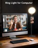 Desk Ring Light with Stand for Computer, 30 Modes Video Conference Lighting | Adjustable Desk Light for Video Recording, Zoom Lighting for Computer, Webcam, Podcast, Calls, Home Office, CRI 97.8 - Image 10