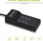 USB Charger,50W USB Charging Station with 10-Port (6 USB-A Port & 4 USB-C Port) Compatible with iPhone 15/14/13/12/11/X/8/7/6 Phones, Watch,Tablets, Smartphones Black - Image 8