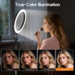 EMART 10" Ring Light with 55" Extendable Tripod Stands and Phone Holder | Dimmable LED Circle Round Light for Selfie Camera Photography, Makeup, YouTube Video, Vlogging, Live Streaming - Image 5