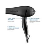 BaBylissPRO Nano Titanium 2000-Watt Blow Dryer with Concentrator Nozzle, Professional Grade Ionic Corded Styling Tool for Hair - Image 4