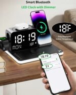 Acer Gadget 7-in-1 Wireless Charging Station Charger Stand for Multiple Devices for Apple - iPhone 17 16 15 14 13 12 Pro Max Apple Watch Airpods, Wireless iPhone Charger Station with Bluetooth TimeSyn - Image 7