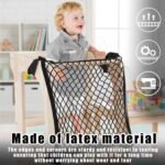Toddler Tower Safety Net Toddler Safety Net for Enhanced Safety and Convenience,Double-Layer Design with Storage Enhanced Safety for Kids Kitchen Play & Activities - Image 5