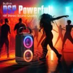 W-KING Party Bluetooth Speaker Boom Box, 180W Max Big Large Speaker | 105dB Loudest Wireless Outdoor Portable Speaker 4 Drivers with 2*4.04'' Subwoofer, 80W HD Huge Deep Bass, IPX5/24H/EQ/USB/TF - Image 8