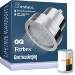 MyHalos® Filtered Shower Head, Shower Head Filter for Hard Water (Chrome) | High Pressure, Removes Chlorine & Heavy Metals, Water Softener, Filter Shower Head, Water Filter, Filtro Para Ducha De Baño - Image 2